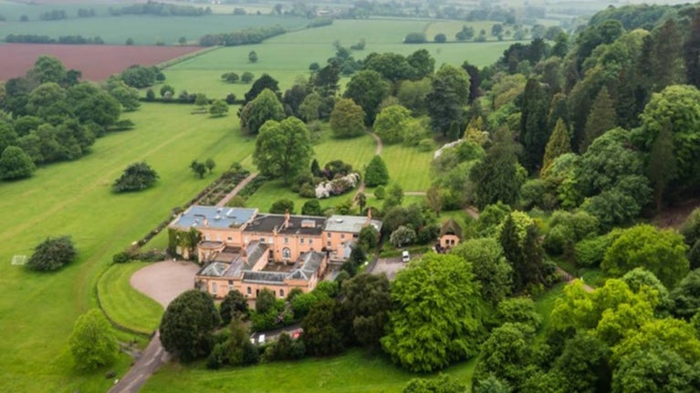 Killerton house taken from the air